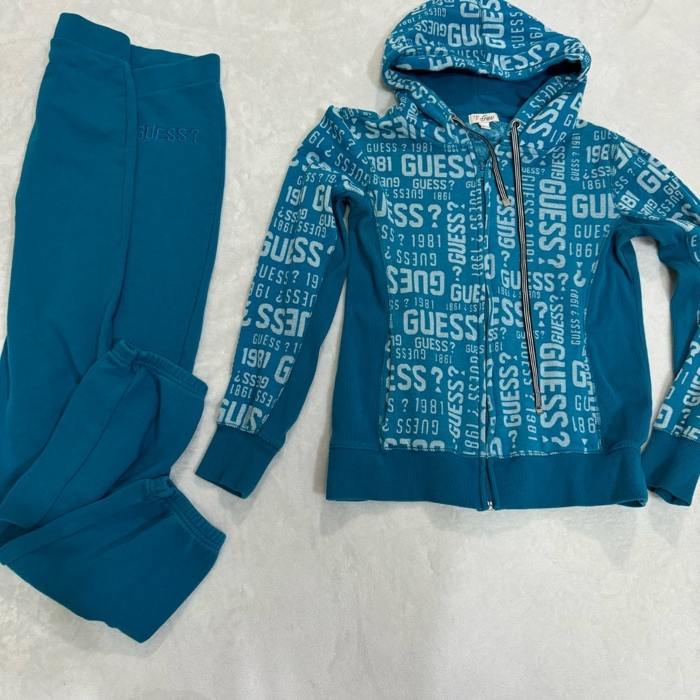 Guess Teal Hoodie and Joggers Set
